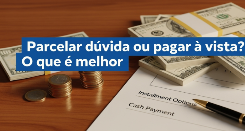 Parcelar dívida ou pagar à vista? O que é melhor