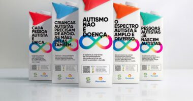 Piracanjuba usa espaço em caixas de leite para promover inclusão de autistas; entenda ação